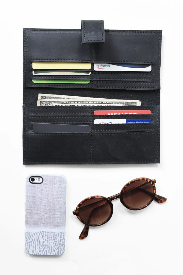 Purse & Clutch Accessories Leather Wallet - Ink Black 3 Purse & Clutch Accessories Leather Wallet - Ink Black