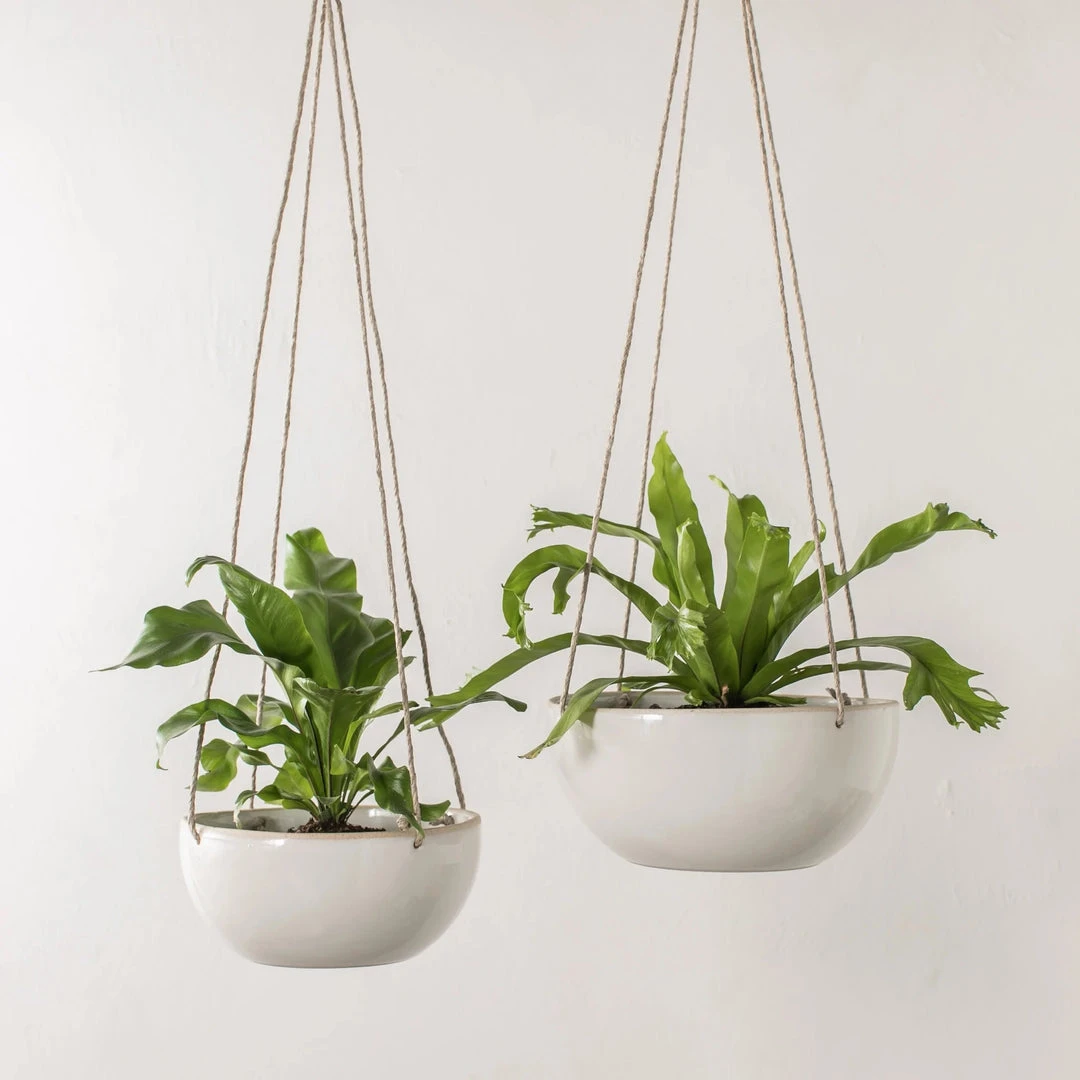 Convivial Minimal Stoneware Hanging Planter New Arrivals 2 Convivial Minimal Stoneware Hanging Planter New Arrivals