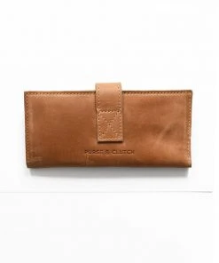 Purse & Clutch Leather Wallet - Caramel 10 Purse & Clutch Leather Wallet - Caramel