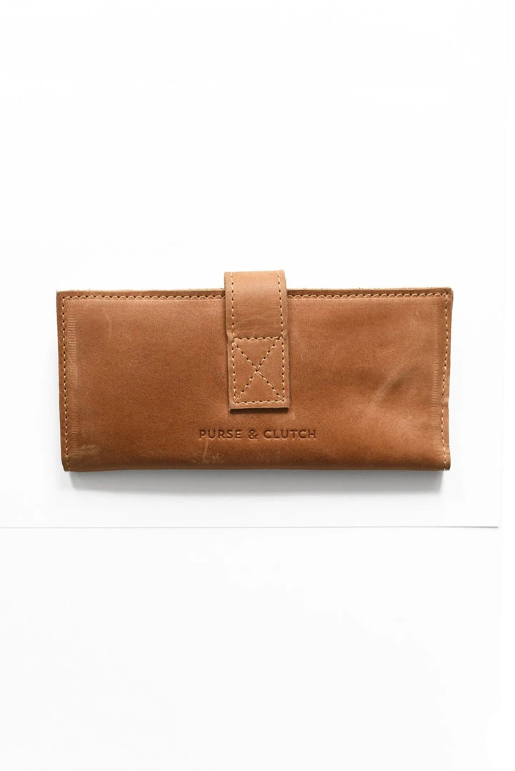 Purse & Clutch Leather Wallet - Caramel 5 Purse & Clutch Leather Wallet - Caramel