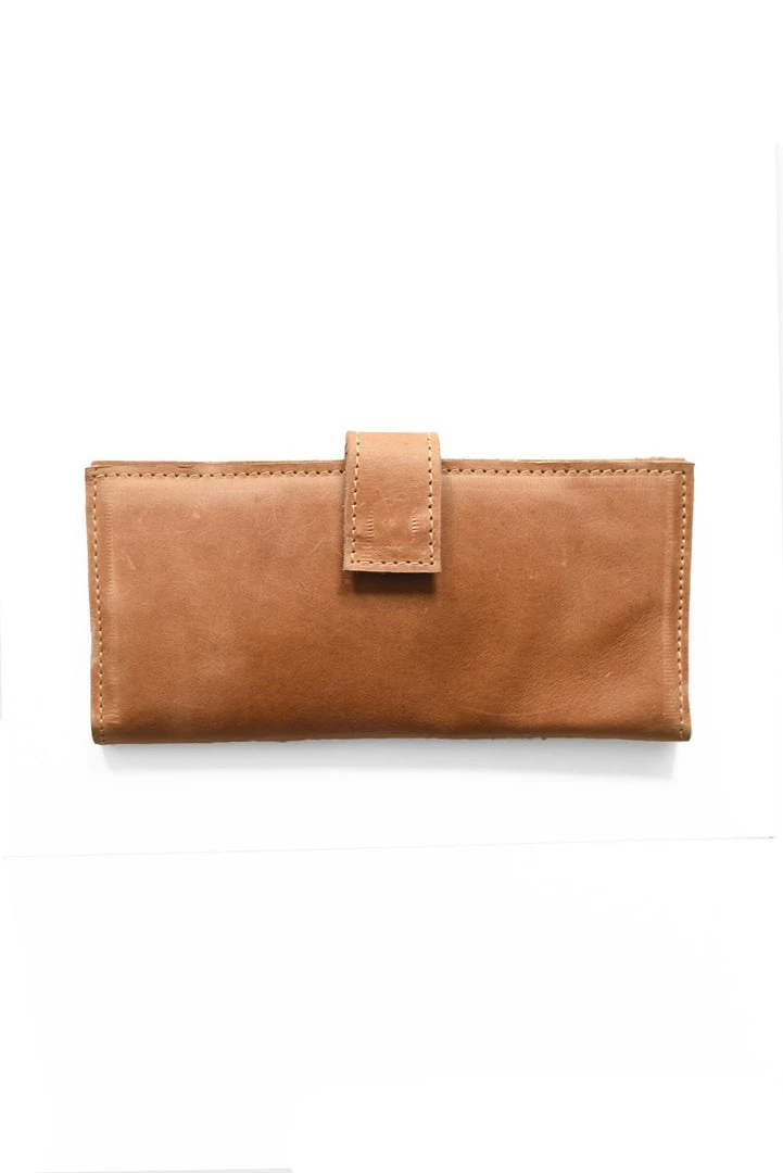 Purse & Clutch Leather Wallet - Caramel 1 Purse & Clutch Leather Wallet - Caramel
