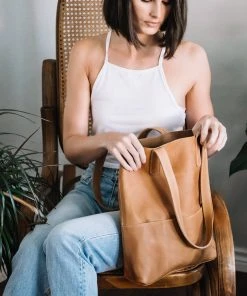 Purse & Clutch Outside Pockets Handbag - Caramel