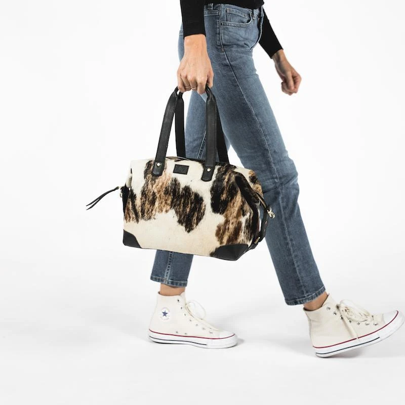 Abby Alley Ellen Handbag - Black Cow Hair Handcrafted 8 Abby Alley Ellen Handbag - Black Cow Hair Handcrafted