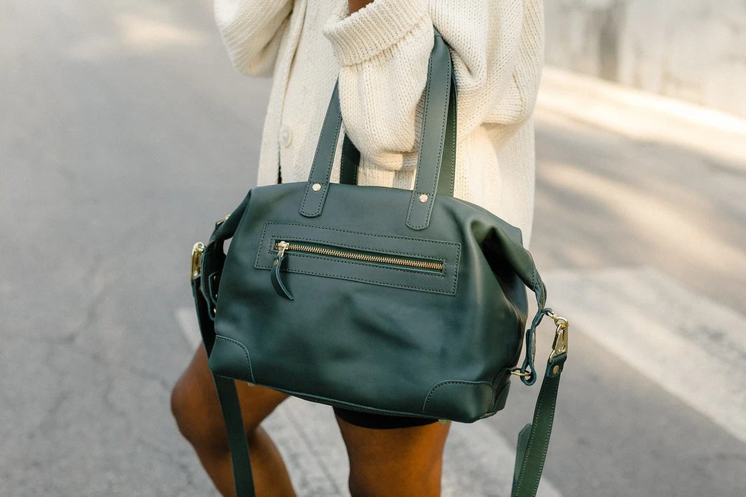 Abby Alley Handcrafted Ellen Handbag - Evergreen Abby Alley Handcrafted Ellen Handbag - Evergreen