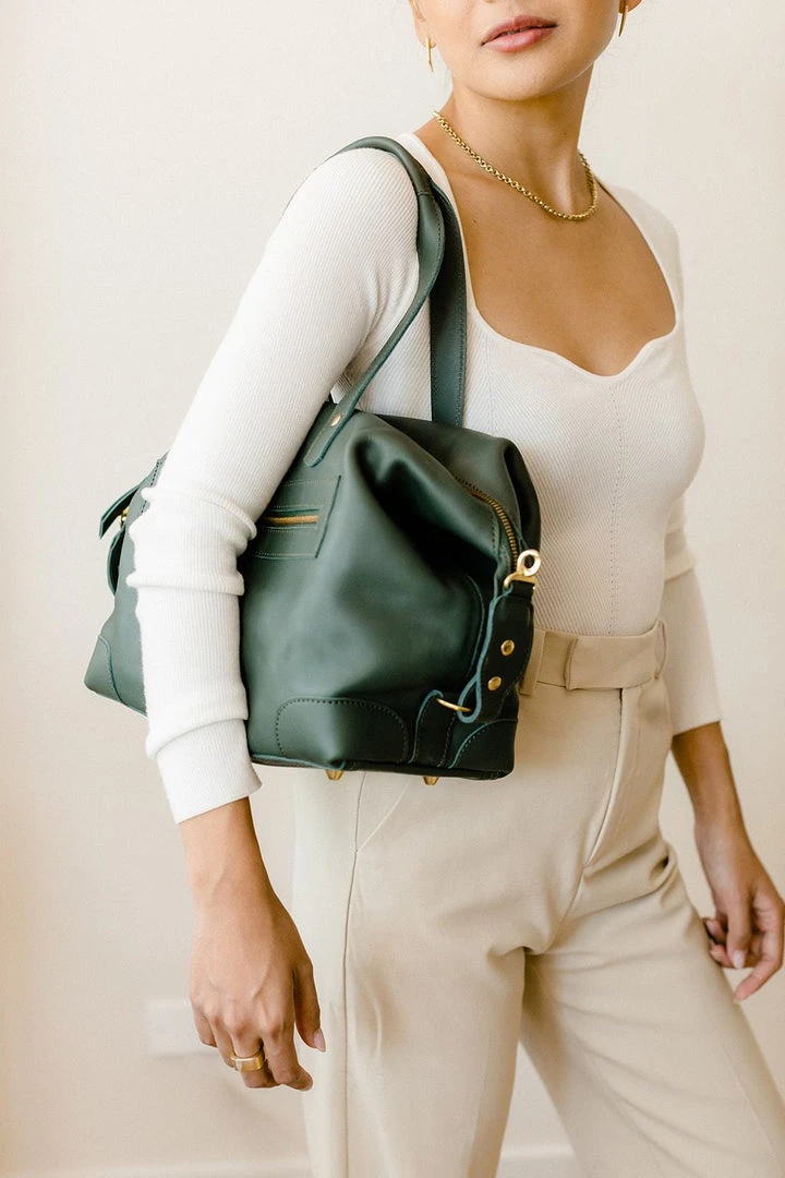 Abby Alley Handcrafted Ellen Handbag - Evergreen Abby Alley Handcrafted Ellen Handbag - Evergreen