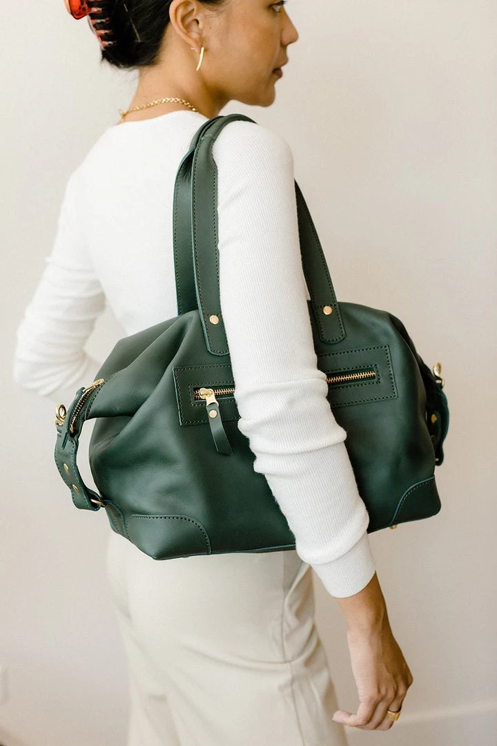 Abby Alley Handcrafted Ellen Handbag - Evergreen Abby Alley Handcrafted Ellen Handbag - Evergreen