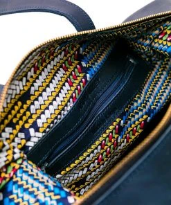 Abby Alley Handcrafted Ellen Handbag - Navy