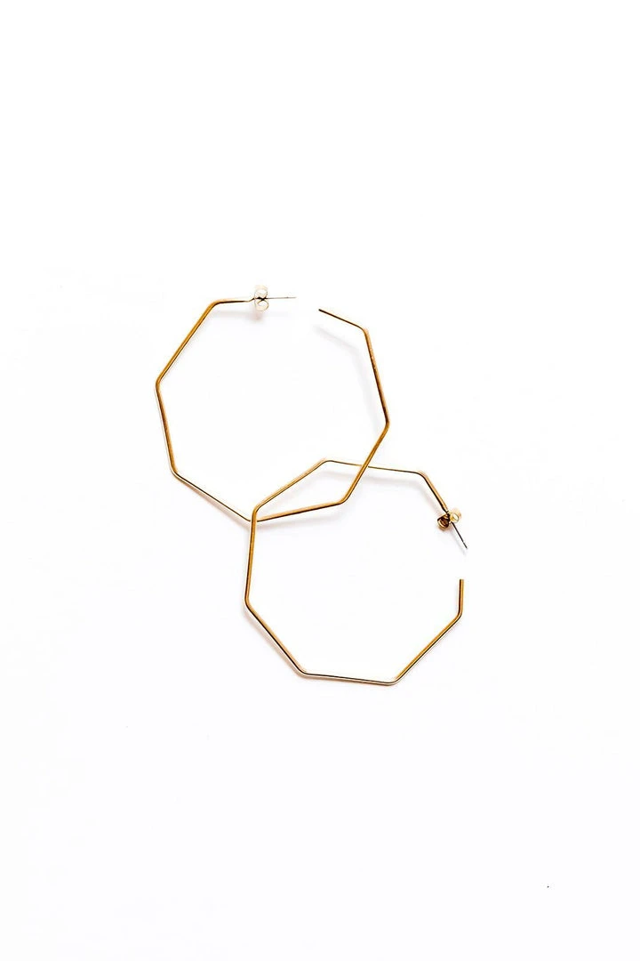 Abby Alley Octagon Hoop Earrings 1 Abby Alley Octagon Hoop Earrings