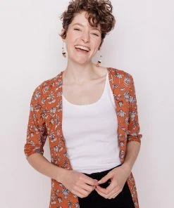 Mata Traders Aditi Hazelnut Floral Tencel Wrap Dress Clothing