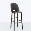 Emeco Furniture Alfi Recycled High Back Barstool - Dark Ash