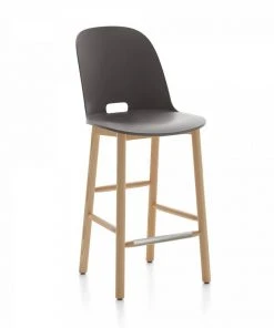 Emeco Alfi Recycled High Back Counter Stool - Ash