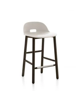 Emeco Furniture Alfi Recycled Low Back Counter Stool - Dark Ash