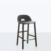 Emeco Furniture Alfi Recycled Low Back Counter Stool - Dark Ash