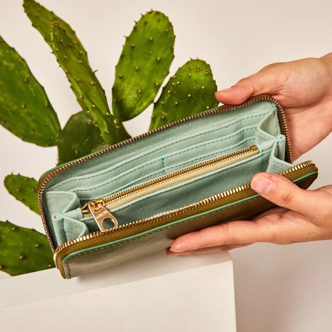 Allégorie Cactus Leather Long Wallet 2 Allégorie Cactus Leather Long Wallet