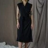 Altar Handcrafted Black Wrap Dress
