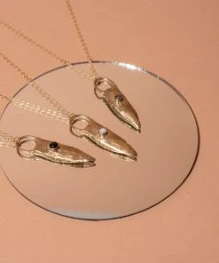 Iron Oxide Brass Shield Necklace Jewelry