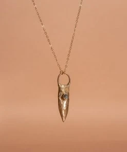 Iron Oxide Brass Shield Necklace Jewelry