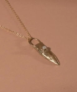 Iron Oxide Brass Shield Necklace Jewelry