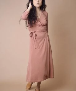 Altar Handcrafted Canyon Upcycled Modal Wrap Dress