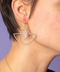 Iron Oxide Crystal Amulet Earrings Jewelry