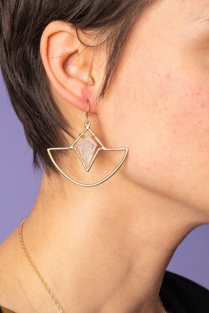 Iron Oxide Crystal Amulet Earrings Jewelry 2 Iron Oxide Crystal Amulet Earrings Jewelry