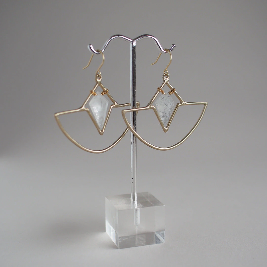 Iron Oxide Crystal Amulet Earrings Jewelry 1 Iron Oxide Crystal Amulet Earrings Jewelry