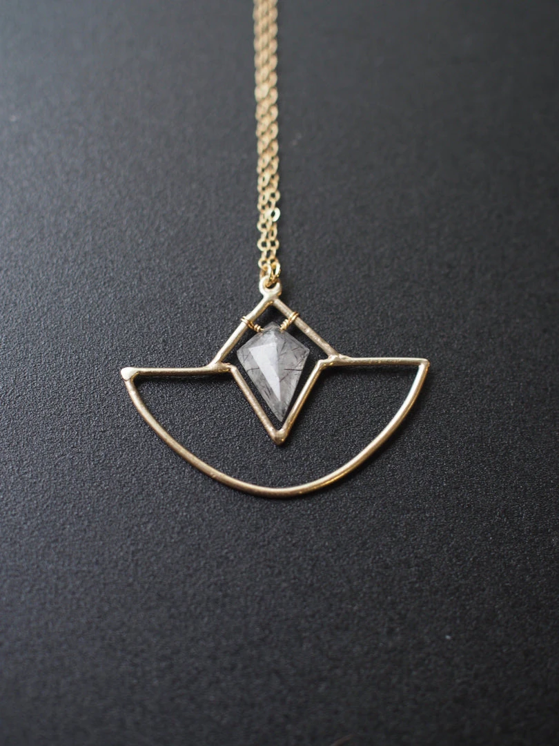 Iron Oxide Jewelry Crystal Amulet Necklace 6 Iron Oxide Jewelry Crystal Amulet Necklace