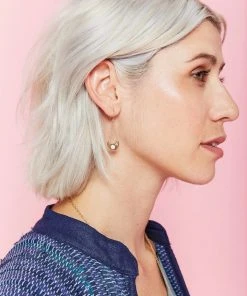 Iron Oxide Jewelry Little Lunar Earrings