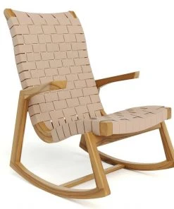 Masaya & Co. Amador Leather Rocking Chair
