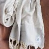 Amante Marketplace Magis Diamond Turkish Towel / Throw Blanket - Light Gray Home Goods