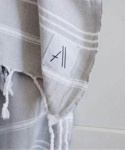 Amante Marketplace Home Goods Teleios Turkish Hand Towel - Gray