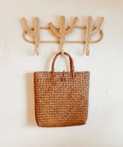 Village Thrive Amber Woven Seagrass Tote Bag Accessories