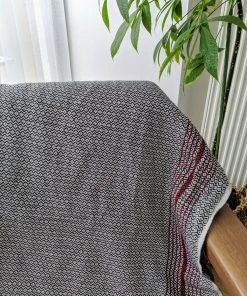 Anatolico Matia Turkish Blanket / Scarf - Black Throw Blankets