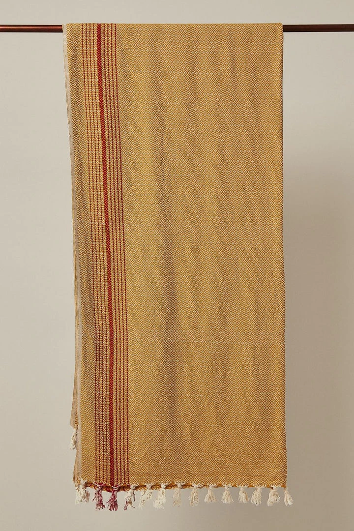 Anatolico Matia Turkish Blanket / Scarf - Mustard 2 Anatolico Matia Turkish Blanket / Scarf - Mustard