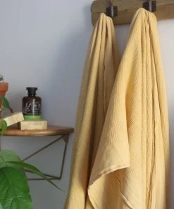 Anatolico Waffle Weave Turkish Towel - Mustard