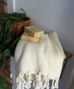 Anatolico Waffle Weave Turkish Towel - White