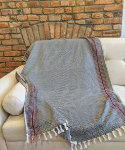Anatolico Matia Turkish Blanket / Scarf - Gray