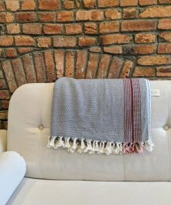 Anatolico Matia Turkish Blanket / Scarf - Gray