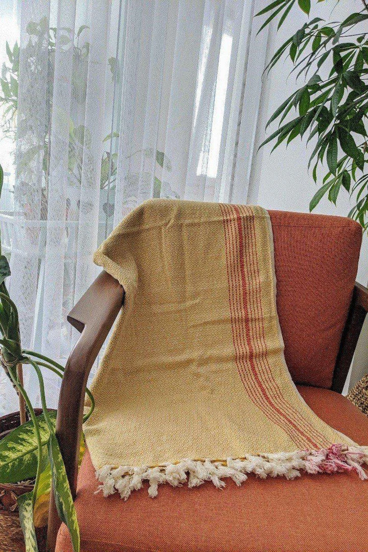 Anatolico Matia Turkish Blanket / Scarf - Mustard 3 Anatolico Matia Turkish Blanket / Scarf - Mustard