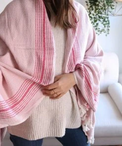 Anatolico Throw Blankets Matia Turkish Blanket / Scarf - Pink