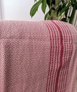 Anatolico Throw Blankets Matia Turkish Blanket / Scarf - Pink 14 Anatolico Throw Blankets Matia Turkish Blanket / Scarf - Pink