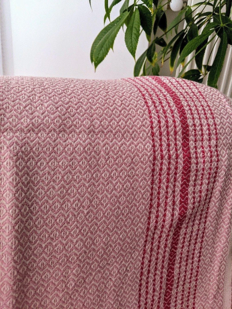 Anatolico Throw Blankets Matia Turkish Blanket / Scarf - Pink 7 Anatolico Throw Blankets Matia Turkish Blanket / Scarf - Pink