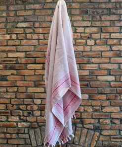 Anatolico Throw Blankets Matia Turkish Blanket / Scarf - Pink 13 Anatolico Throw Blankets Matia Turkish Blanket / Scarf - Pink