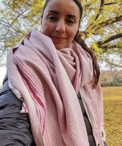 Anatolico Throw Blankets Matia Turkish Blanket / Scarf - Pink 10 Anatolico Throw Blankets Matia Turkish Blanket / Scarf - Pink