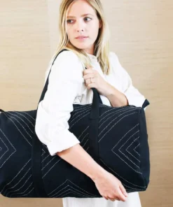 Anchal Arrow Stitch Weekender Bag