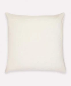 Anchal Grid Stitch Throw Pillow - Bone