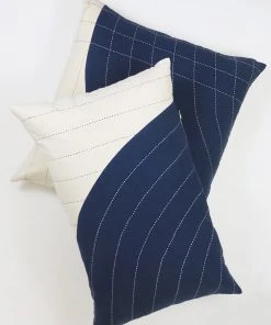 Anchal Curve Throw Pillow - Navy Home Goods 2 Anchal Curve Throw Pillow - Navy Home Goods