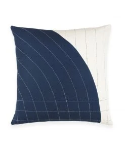 Anchal Curve Throw Pillow - Navy Home Goods
