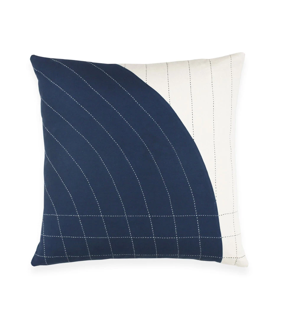 Anchal Curve Throw Pillow - Navy Home Goods Anchal Curve Throw Pillow - Navy Home Goods