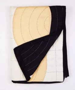 Anchal Crescent Lattice Quilt - Charcoal Home Goods